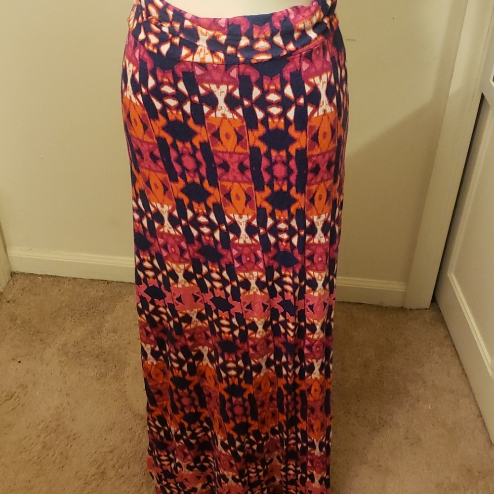 Charlotte Russe multi print side splits skirt